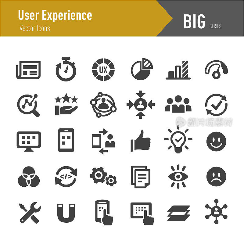 User Experience Icons Set - Big Series